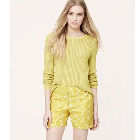 Loft‎ The Riviera Shorts Leaf Print - Picture 1 of 6